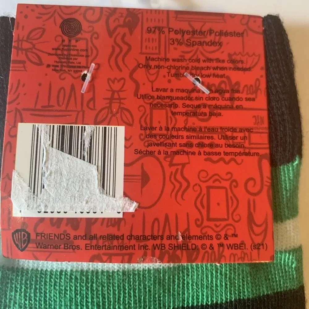 NOVELTY SOCKS X FRIENDS Central Perk Sock Collection Unisex Women Shoe Size 6-12
